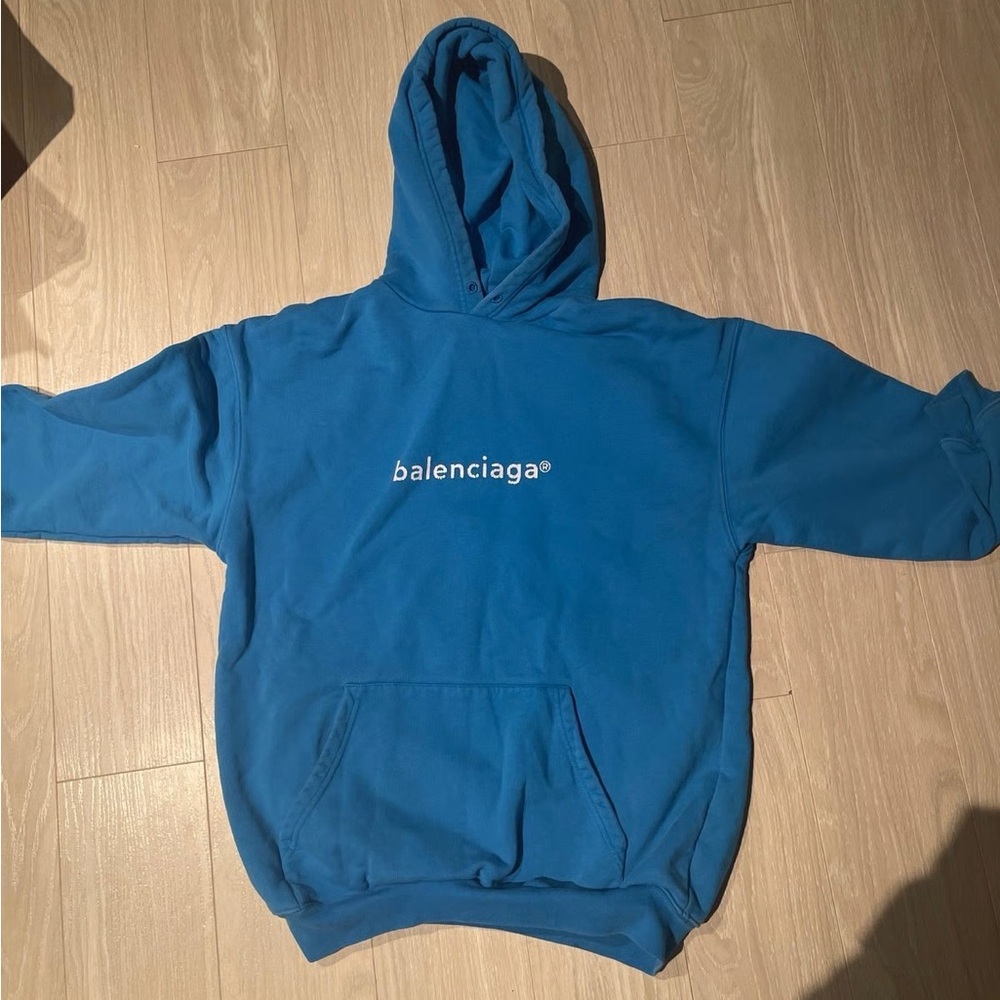 Balenciaga Vibrant Blue Pullover Hoodie